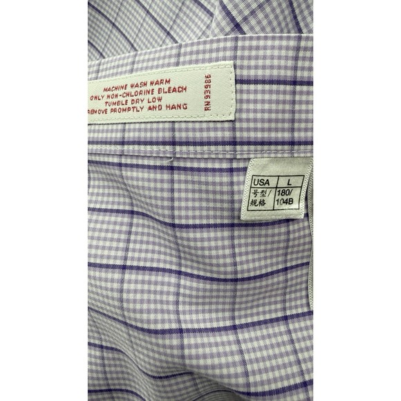 Brooks Brothers Mens L Purple Supima Cotton Mini Check Button Down Shirt NWOT - Picture 7 of 10